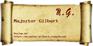 Majsztor Gilbert névjegykártya